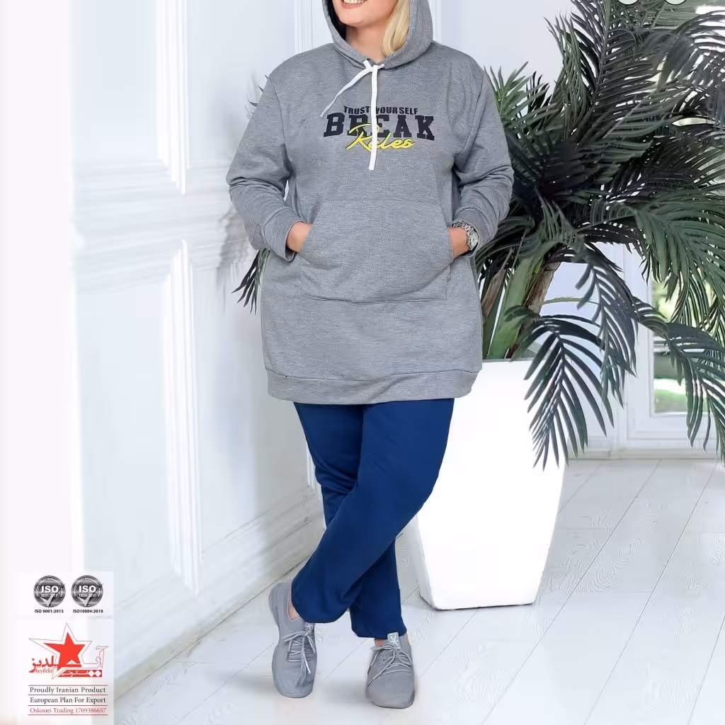 ست هودی شلوار سایز بزرگ 