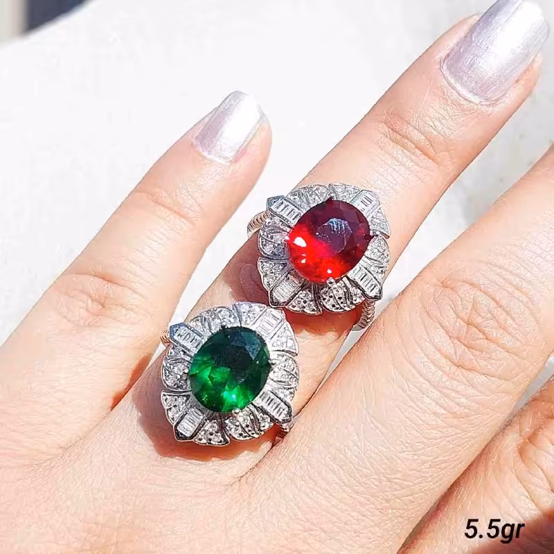 انگشتر جواهری نقره 3