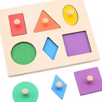 پازل اشکال هندسی چوب روس