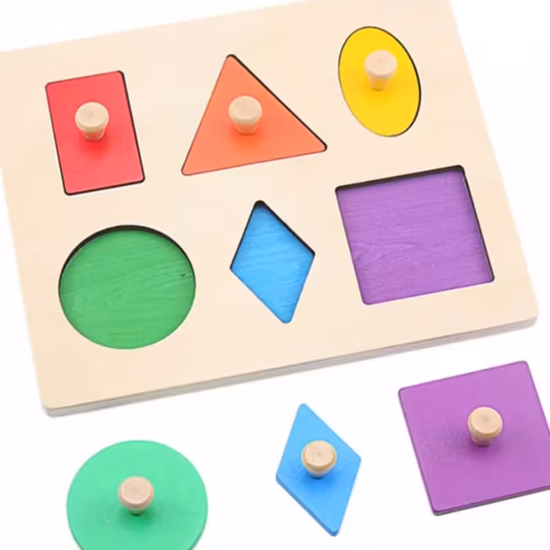 پازل اشکال هندسی چوب روس