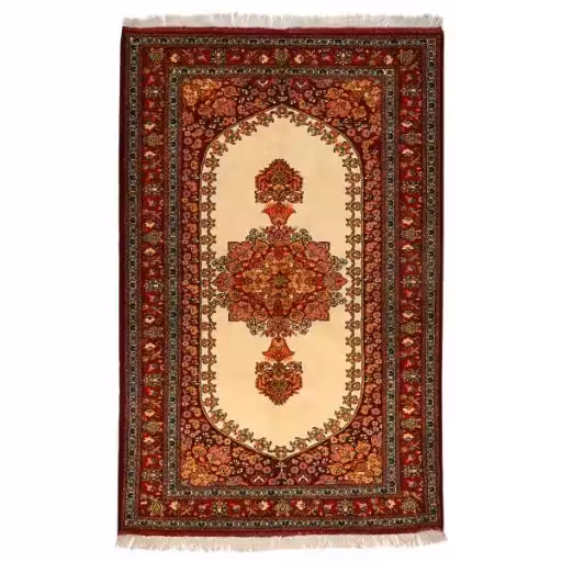 فرش دستبافت دو و نیم متری  طرح لچک ترنج مدل عشایری کد 99091024(فروش چکی 6 ماهه با کد تخفیف farshgereh)