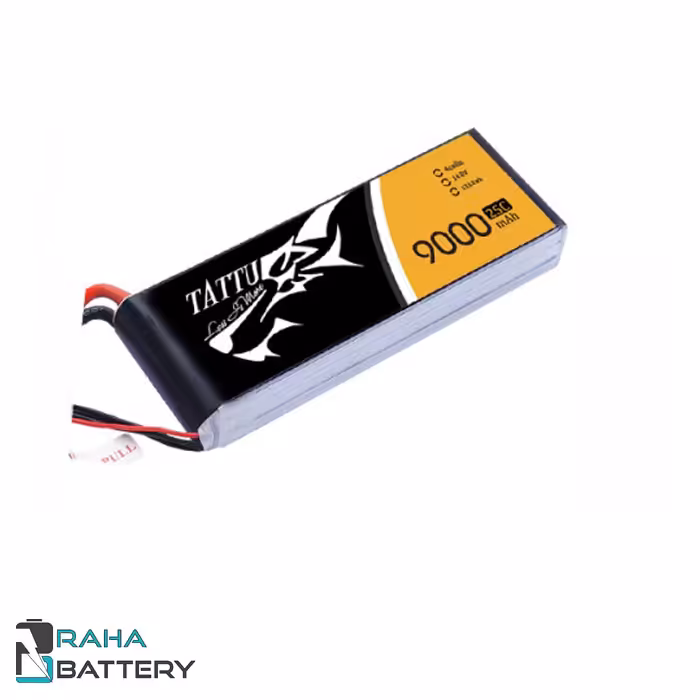باتری لیتیوم پلیمر 4 سل Tattu 9000mAh 15C