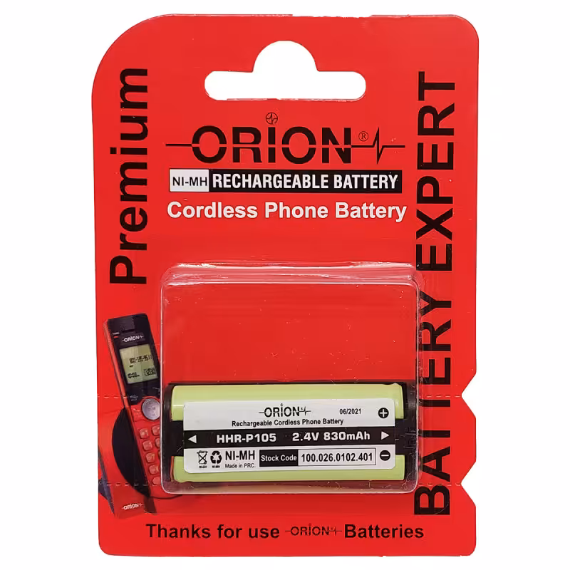 باتری تلفن اوریون مدل 2.4V 830mAh کد HHR-P105