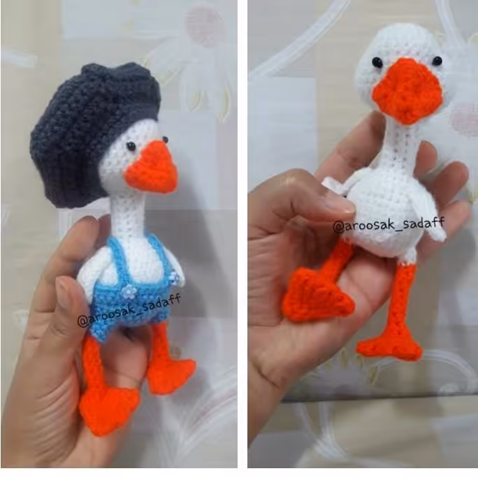 #عروسک #اردک کلاه دار