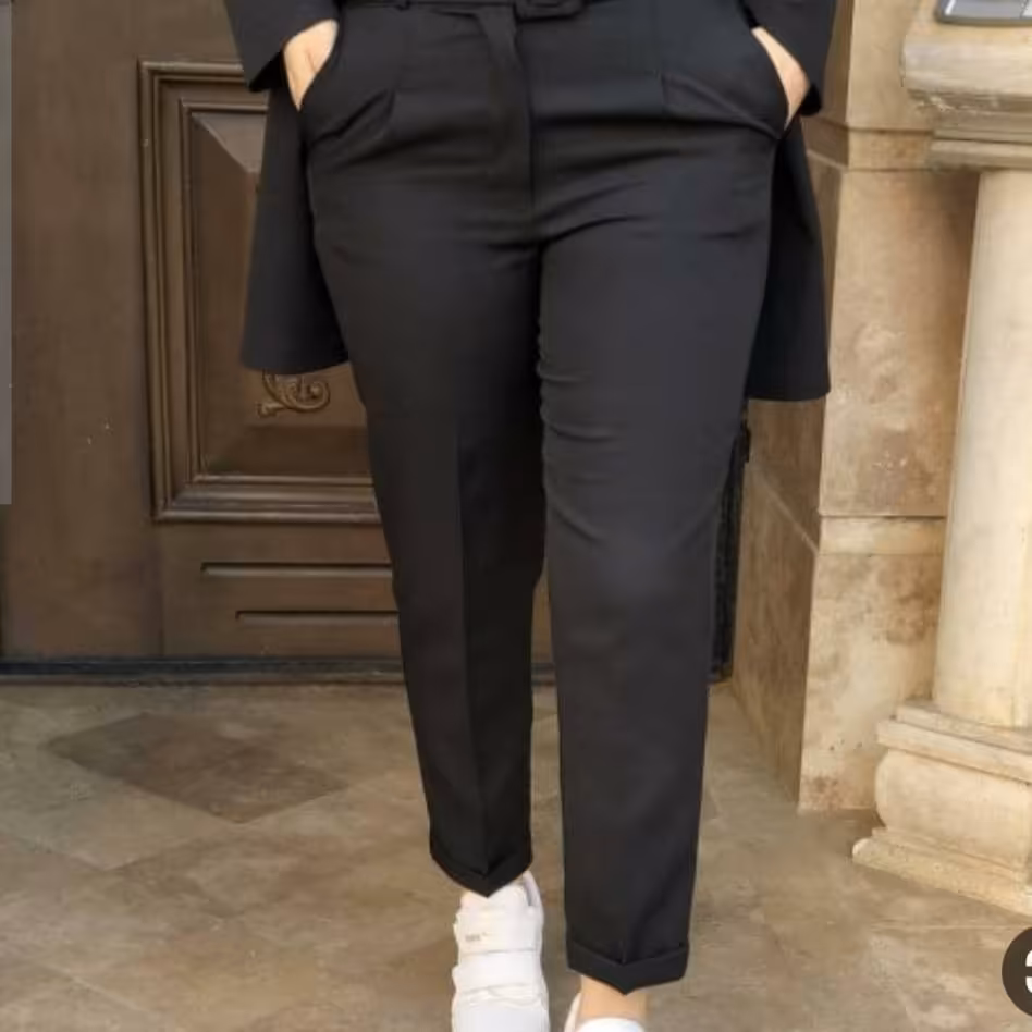 شلوار زنانه کرپ مازراتی دمپا پاکتی
