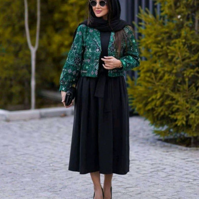 کت سارافون زنانه تافته مدل شیدا