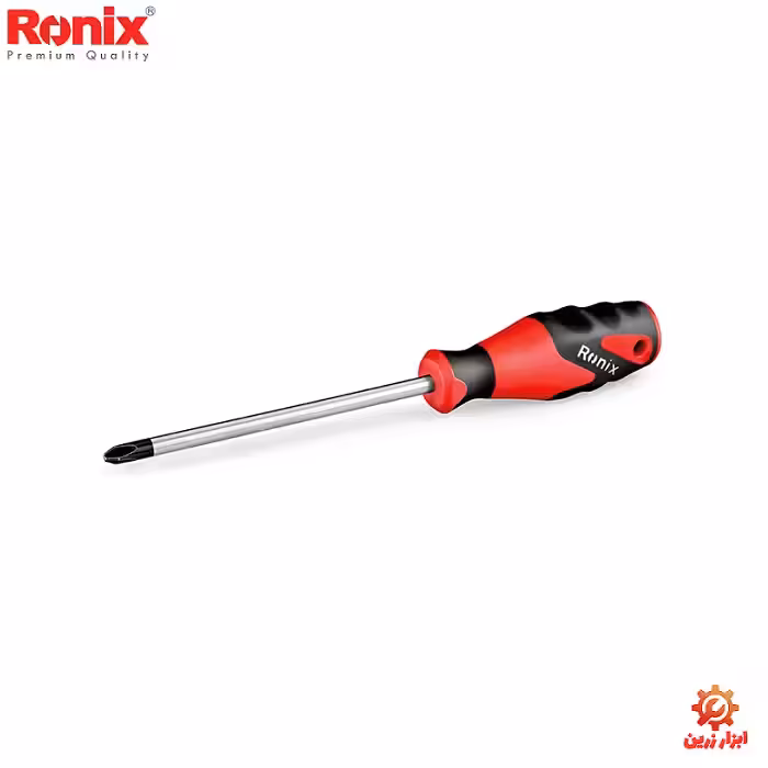 پیچ گوشتی تکی دسته TPR چهارسو سایز 6X100 رونیکس مدل RH-2866