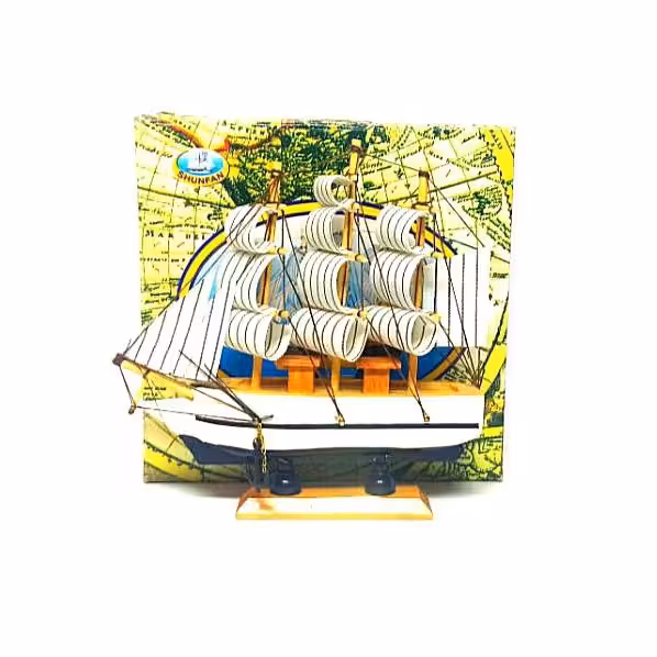 کشتی چوبی سایز متوسط مناسب دکور و فنشگویی