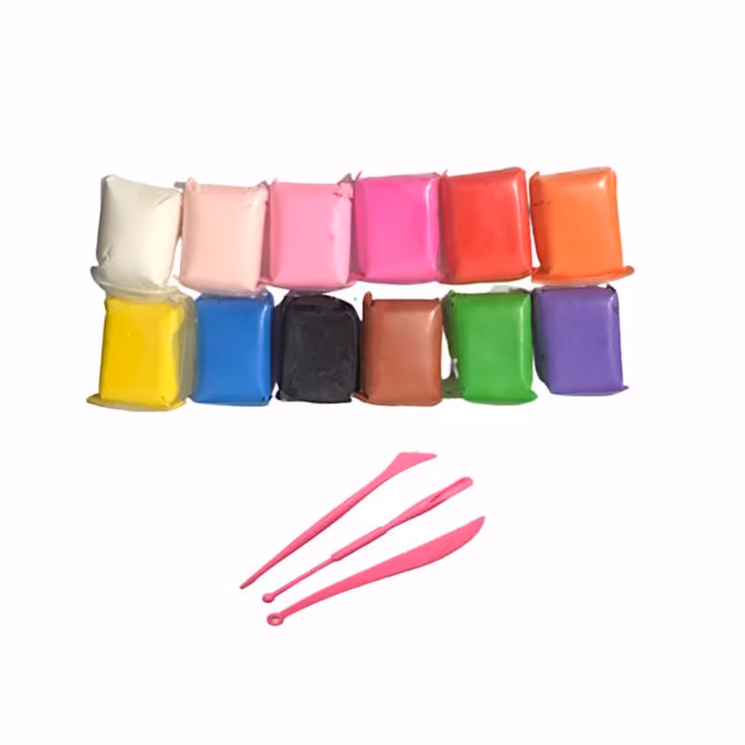 خمیر مجسمه سازی مدل claysoft بسته 12 عددی