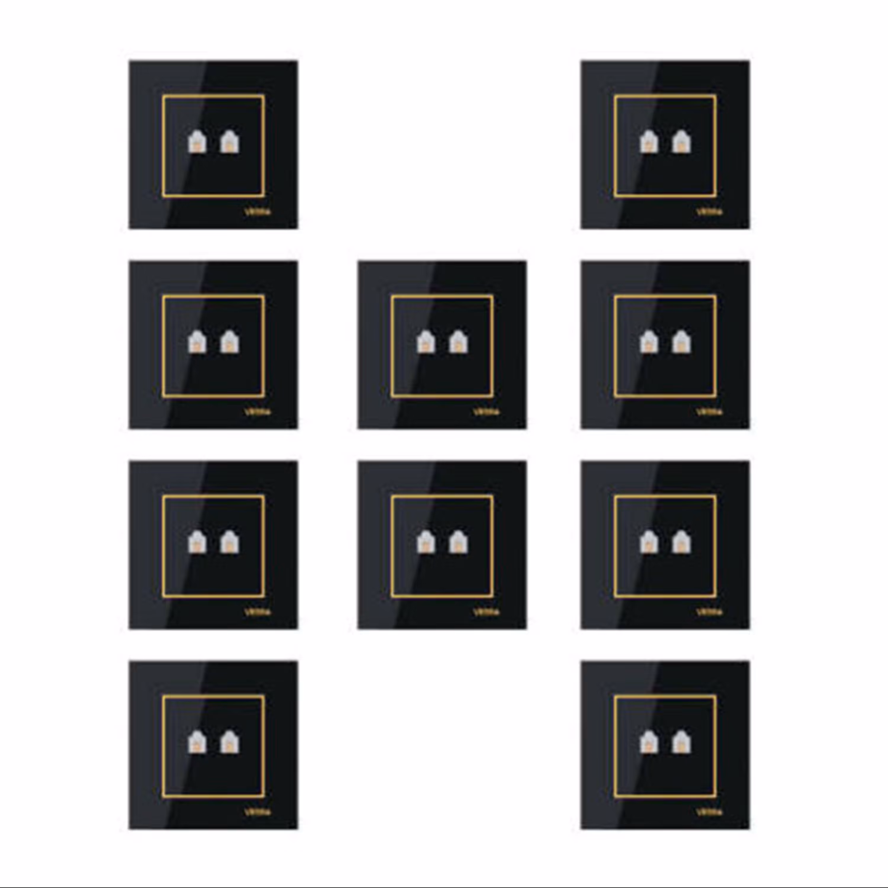 پریز تلفن دو سوکت ویرا مدل امگا بسته 10 عددی