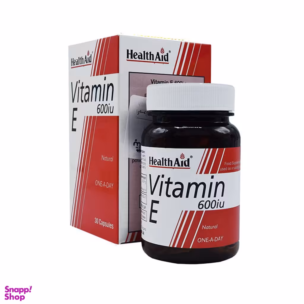 کپسول ویتامین ای 600 واحد (Vitamin E 600 IU) هلث اید بسته 30 عددی