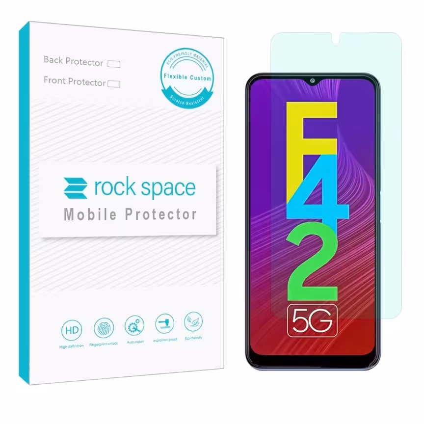  گلس سامسونگ F42 5G مدل نانو هیدروژل گرین لایت برند راک اسپیس