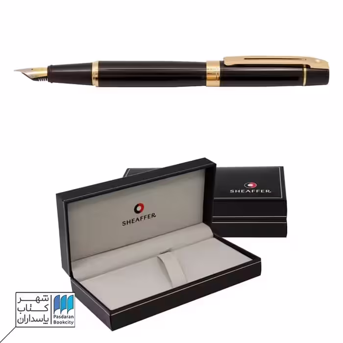 خودنویس 300 لاکی مشکی گیره زرد sheaffer