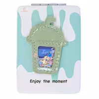 آینه مستطیلی جیبی (آرایشی) فانتزی طرح برجسته بستنی سبز 095