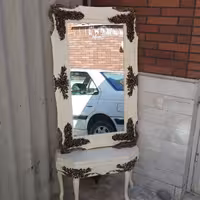 آیینه و کنسول چوبی طرح استخوانی(125در75)