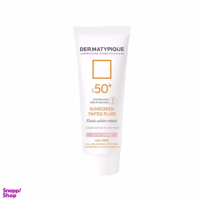 ضد آفتاب رنگی درماتیپیک (Dermatypique) با spf50 مناسب پوست چرب رنگ رز بژ وزن 50 گرم