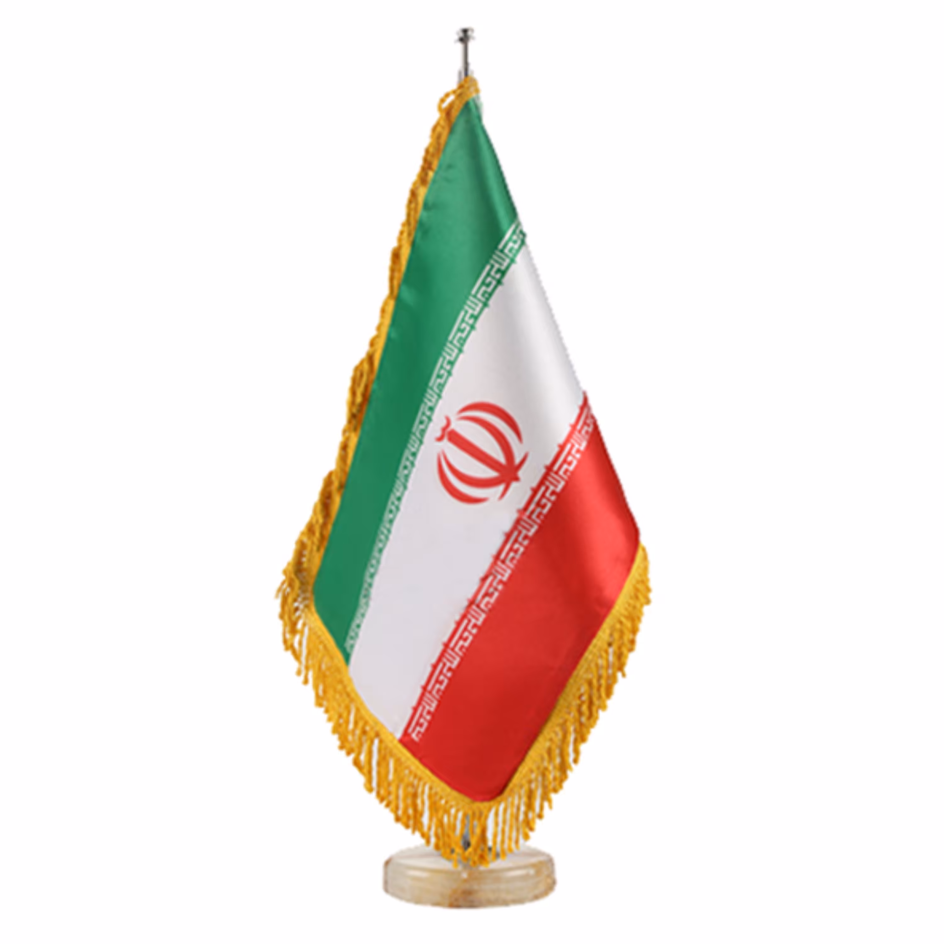 پرچم رومیزی ایران دارای ریشه زرد
