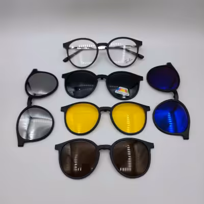 عینک طبی مگنتی به همراه 5 کاور آفتابی رای بن Ray ban کد 2377