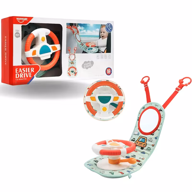 اسباب بازی فرمان موزیکال هانگر Huanger رنگ نارنجی سبز کد HE0623