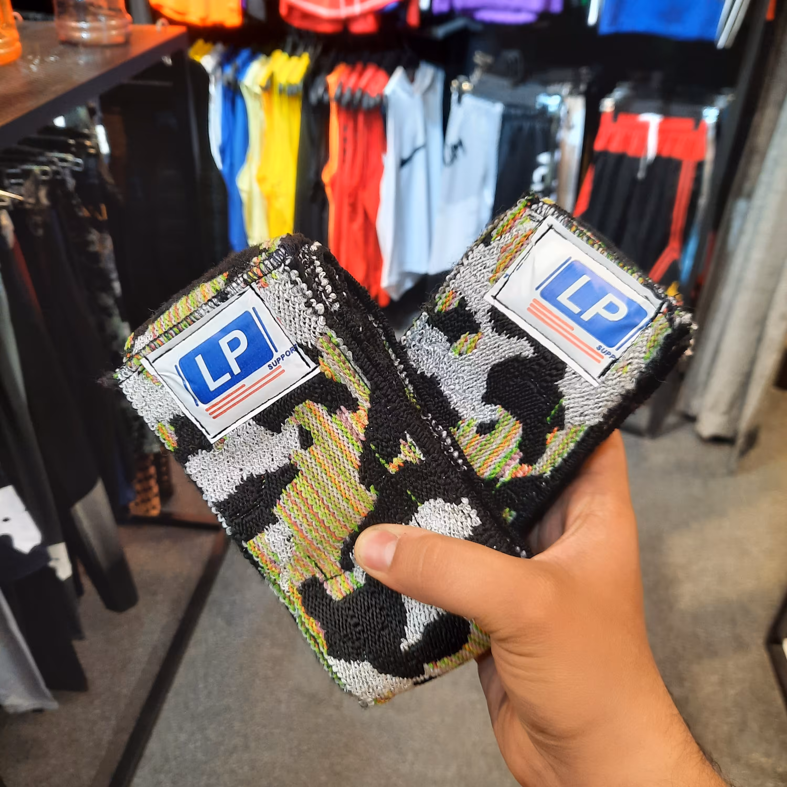 زانوبند اسکاتی  160 سانتی برندLP رنگ توسی چریکی لباس بدنسازی کاراکو