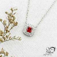 گردنبند نگین جواهری قرمز مارک ژوپینگ کد 13891