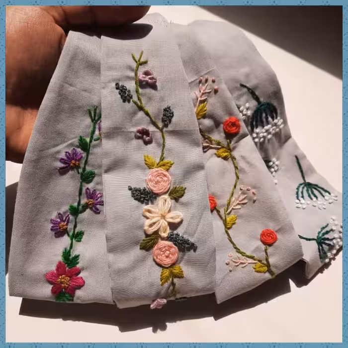 هد بند های اصلاح صورت گلدوزی شده