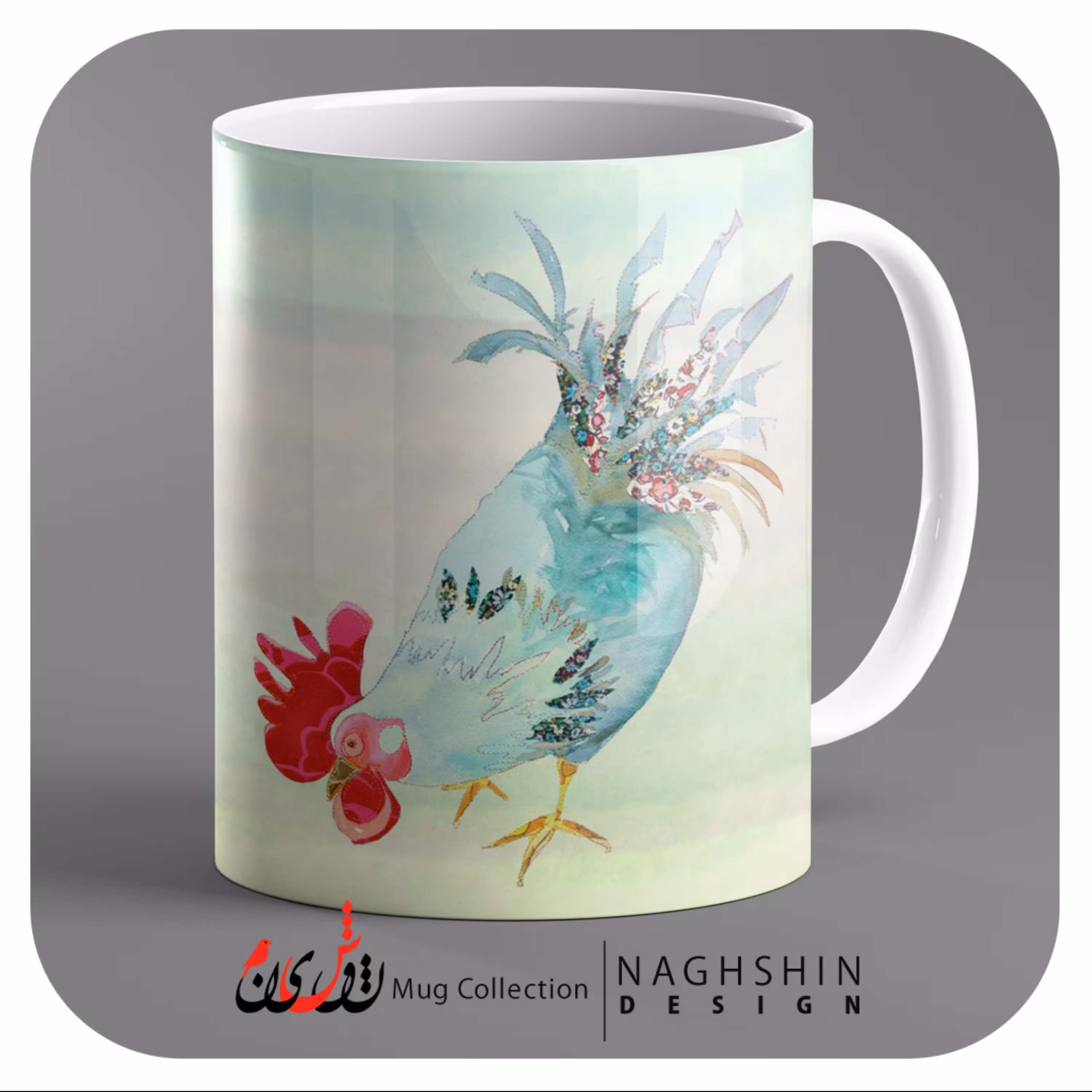 ماگ سرامیکی طرح خروس 8 - چاپ سابلیمیشن - کیفیت چاپ و بسته بندی عالی