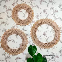 قاب آینه سه تایی طرح خاص گره رنگی رنگ شیری با نصب راحت آینه