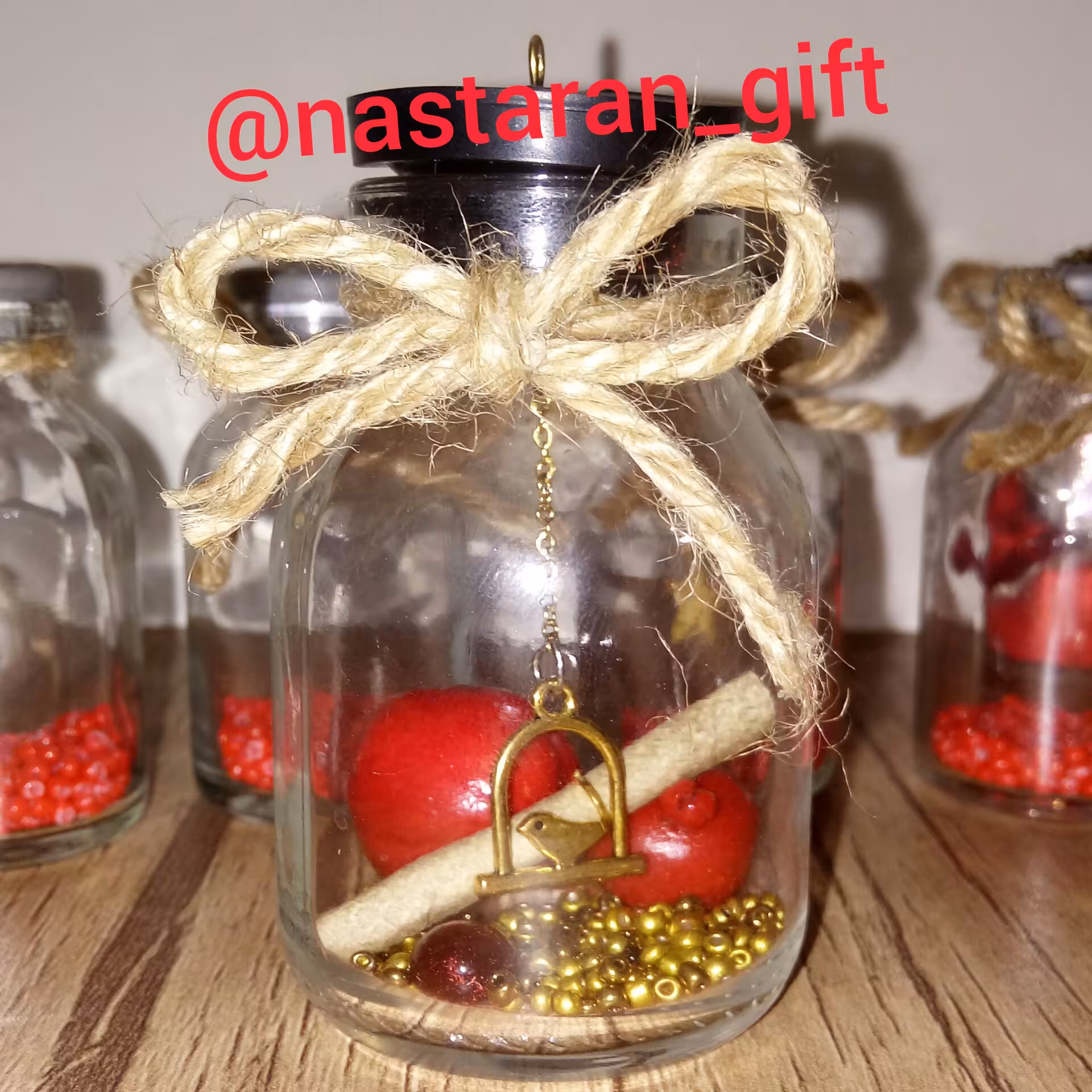 گیفت شیشه ای یلدا پرفروش سایز بزرگ پک 5 عددی