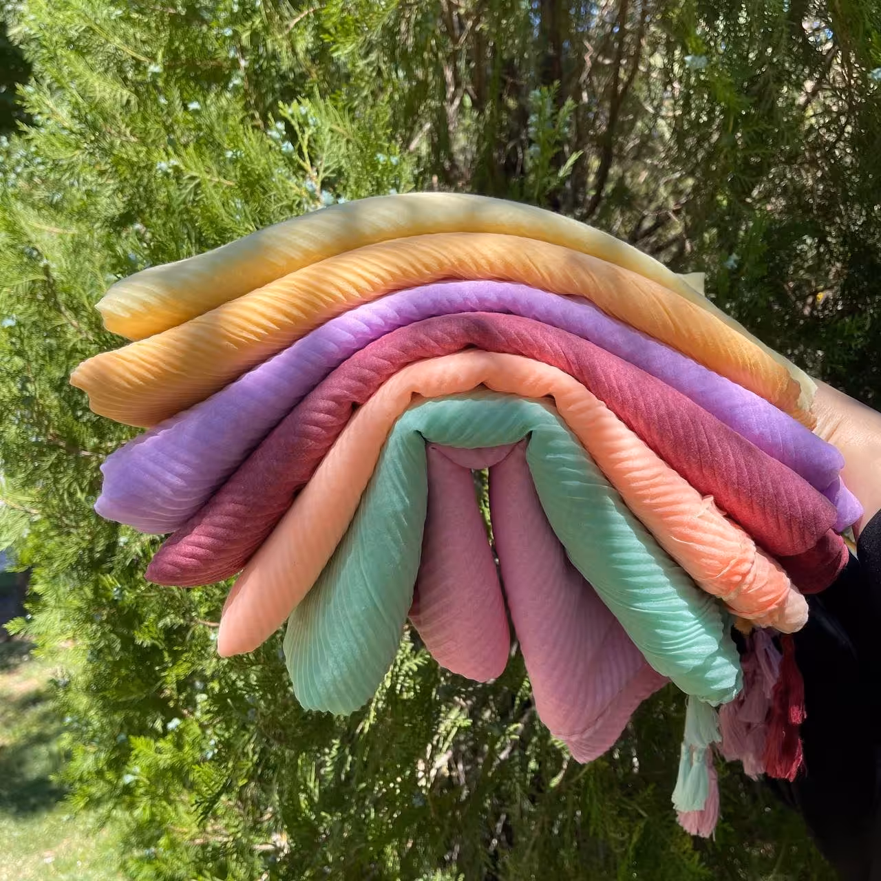 روسری پلیسه وارداتی منگوله دار