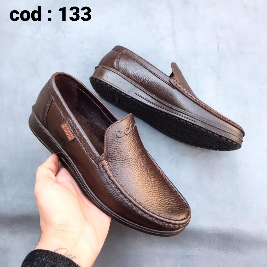 کالج تمام چرم گاوی رنگ قهوه ای تیره