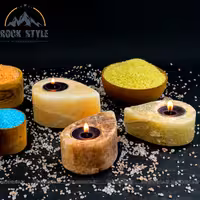 شمعدان سنگ نمک طرح اشک _ 1 عدد