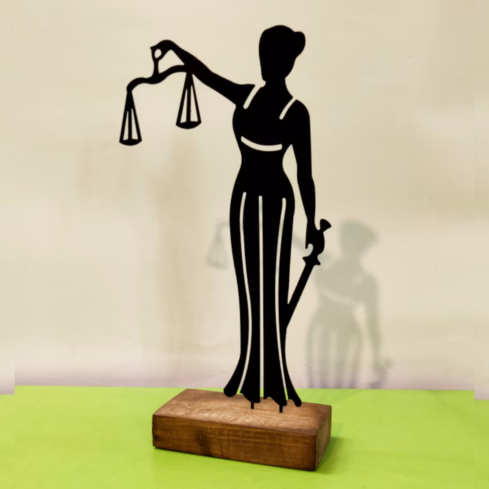 تندیس مینیمال طرح بانوی عدالت