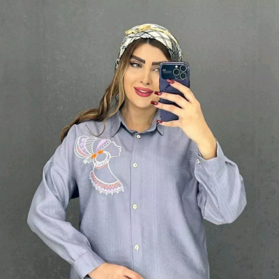 تونیک مانتویی بابوس گلدوزی مدل 1248
