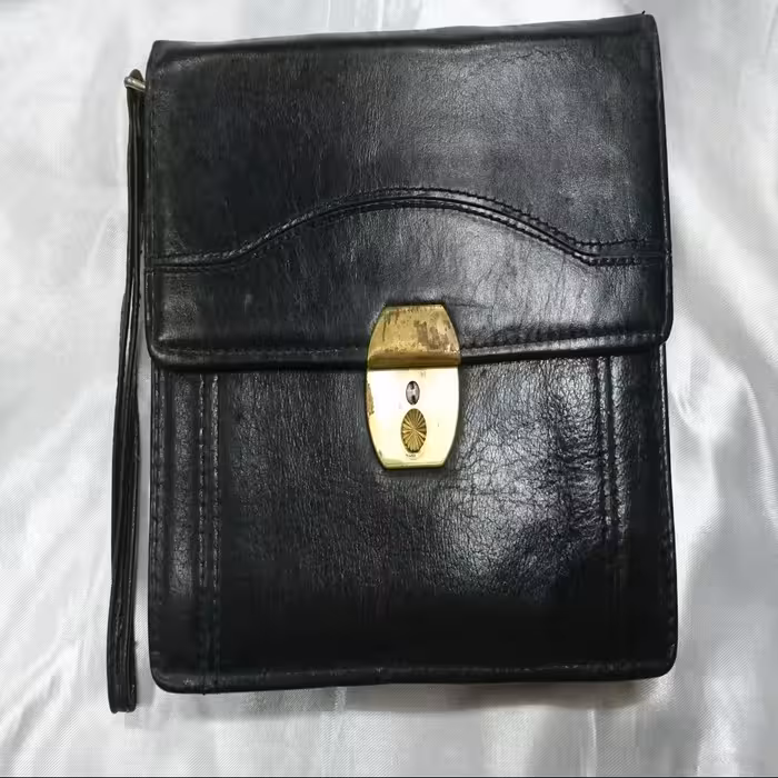 کیف مدارک چرم طبیعی (رنگ سیاه) (قیمت حراجی)