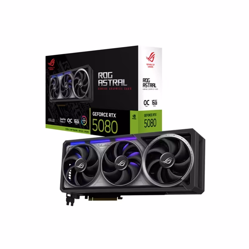 کارت گرافیک ایسوس ROG Astral GeForce RTX 5080 OC Edition 16GB GDDR7