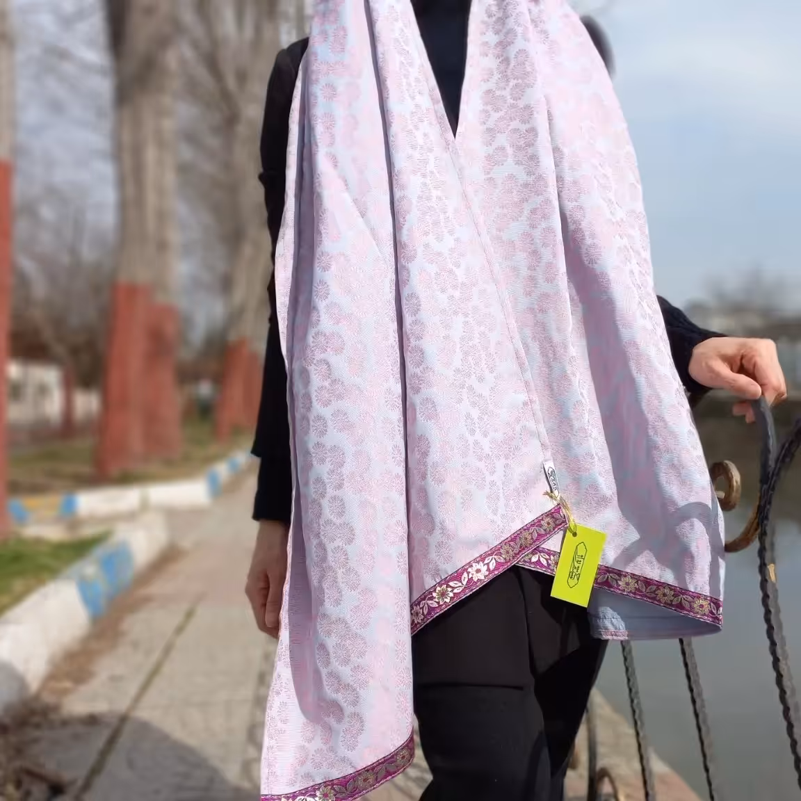 شال یاسی طرح بابونه