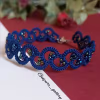 دستبند گیپور دستباف      