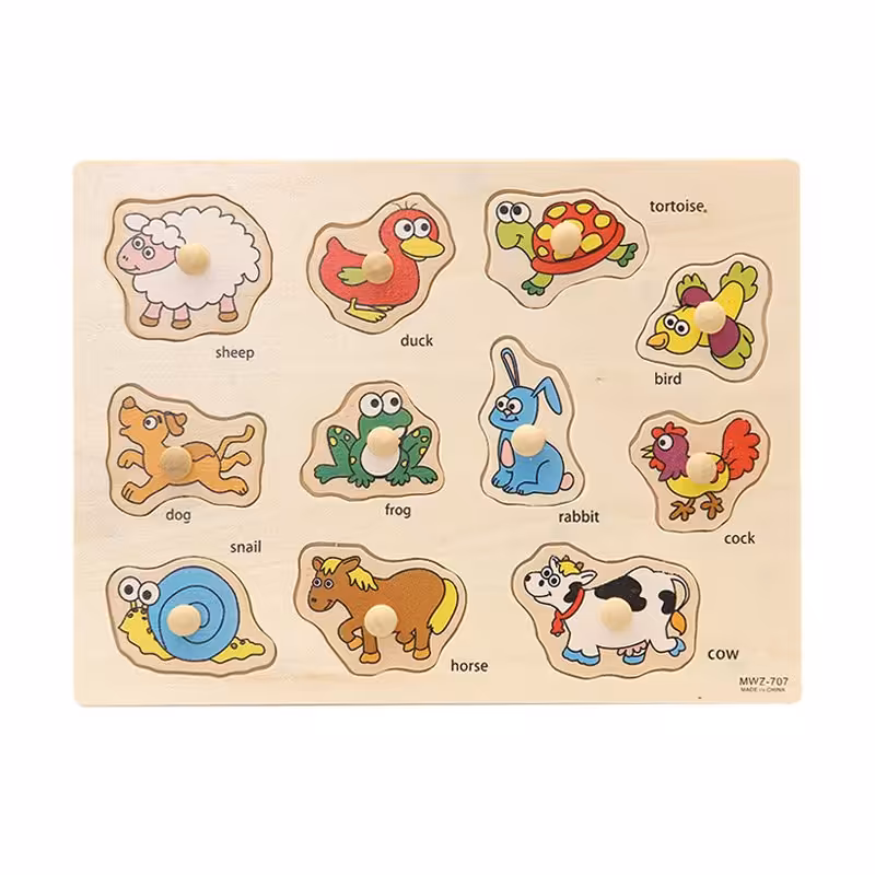 پازل چوبی حیوانات اهلی مدل 707