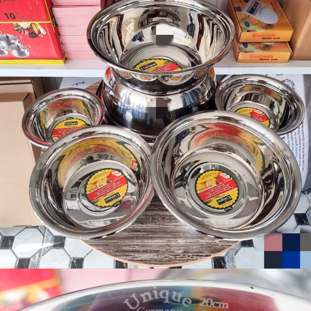 لگن  استیل یونیک 6عددی 