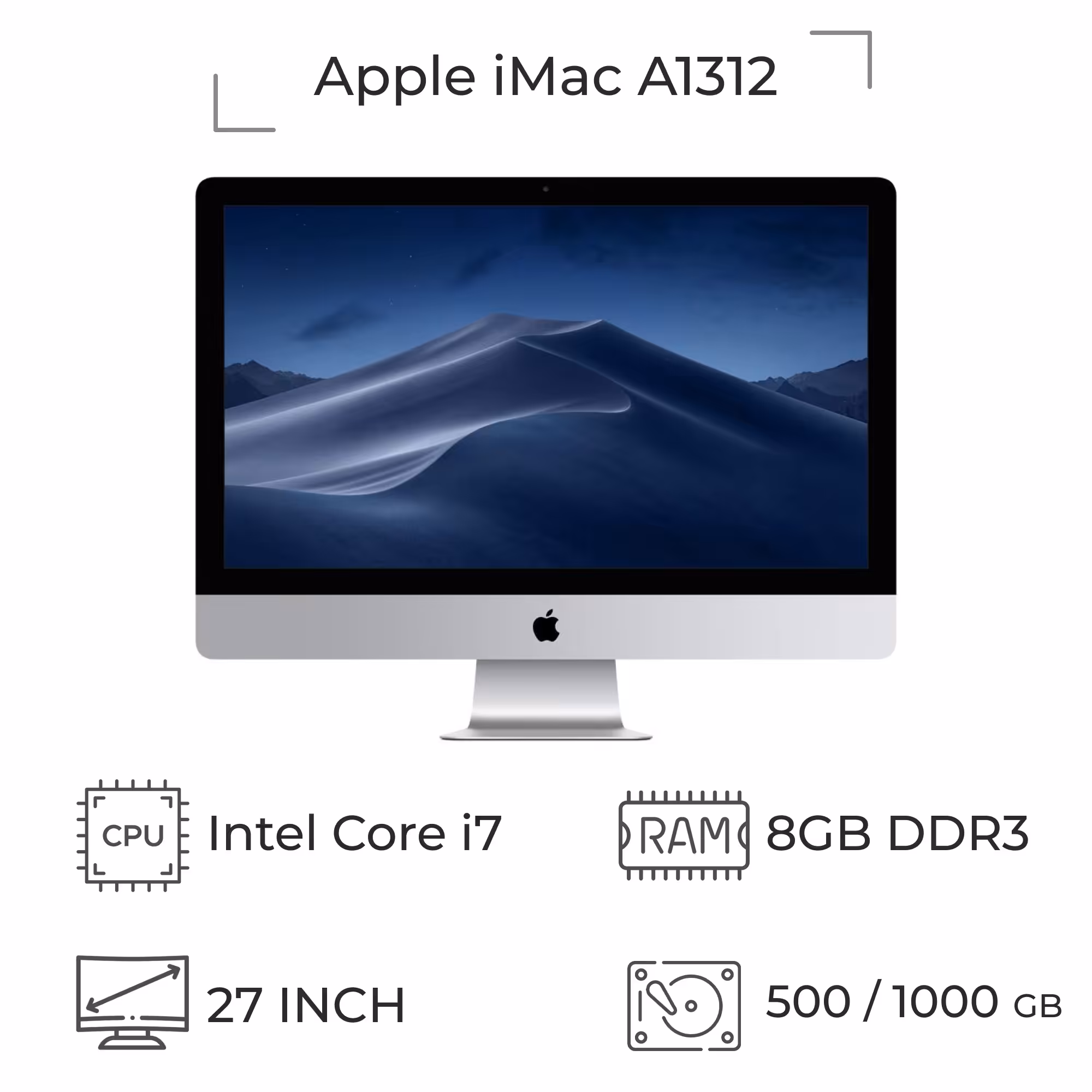آی مک استوک 27 اینچ IMAC A1312 با پردازنده i7 نسل 2