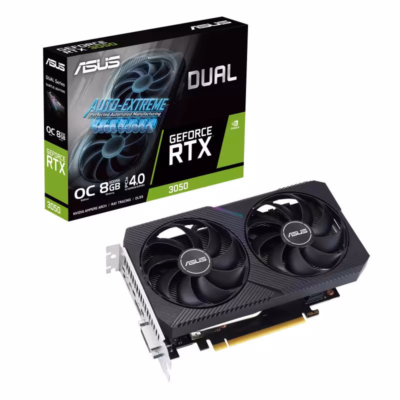 کارت گرافیک ایسوس مدل DUAL-RTX3050-O8G | آرکا 90