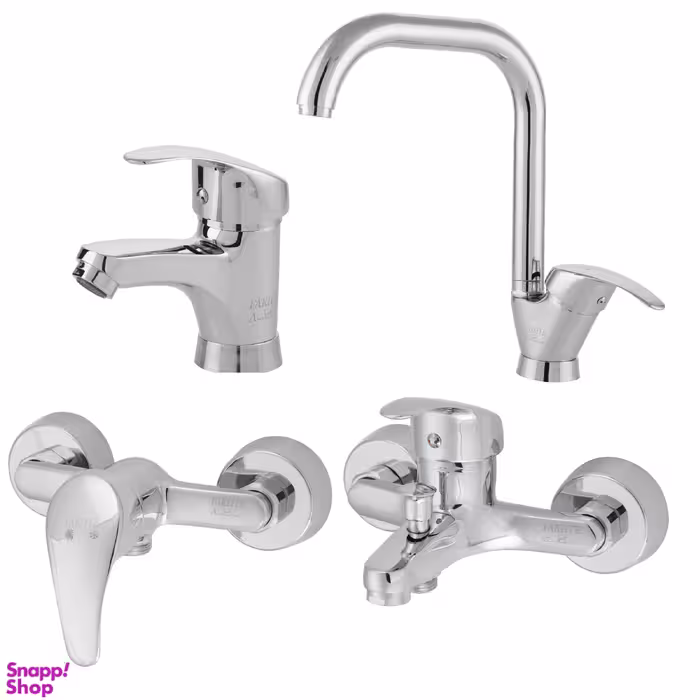 ست شیرآلات فاخته مدل ماهان دوخم KOROM2 مجموعه 4 عددی