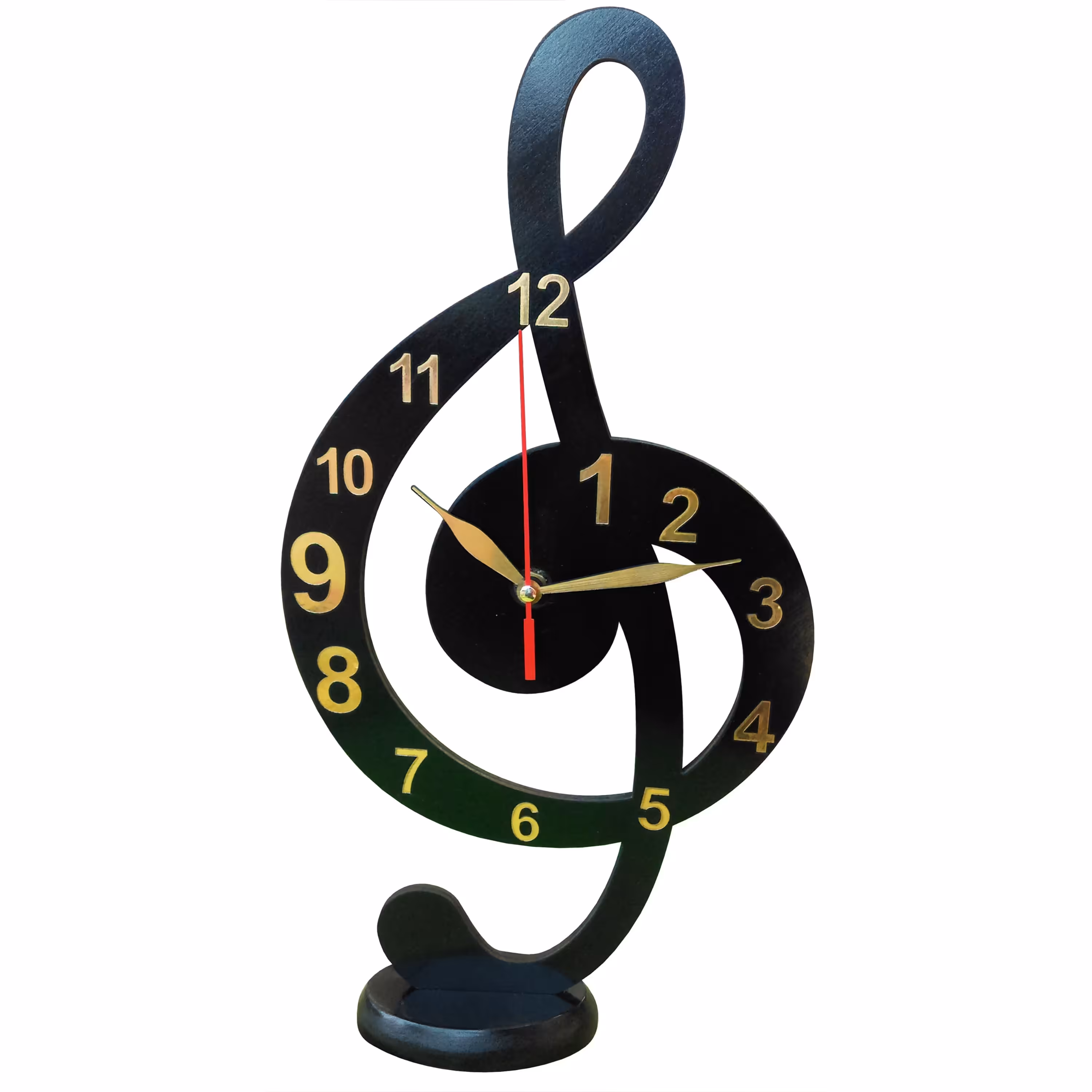 ساعت دیواری و رومیزی مدل ملودی مشکی طرح کلید سل