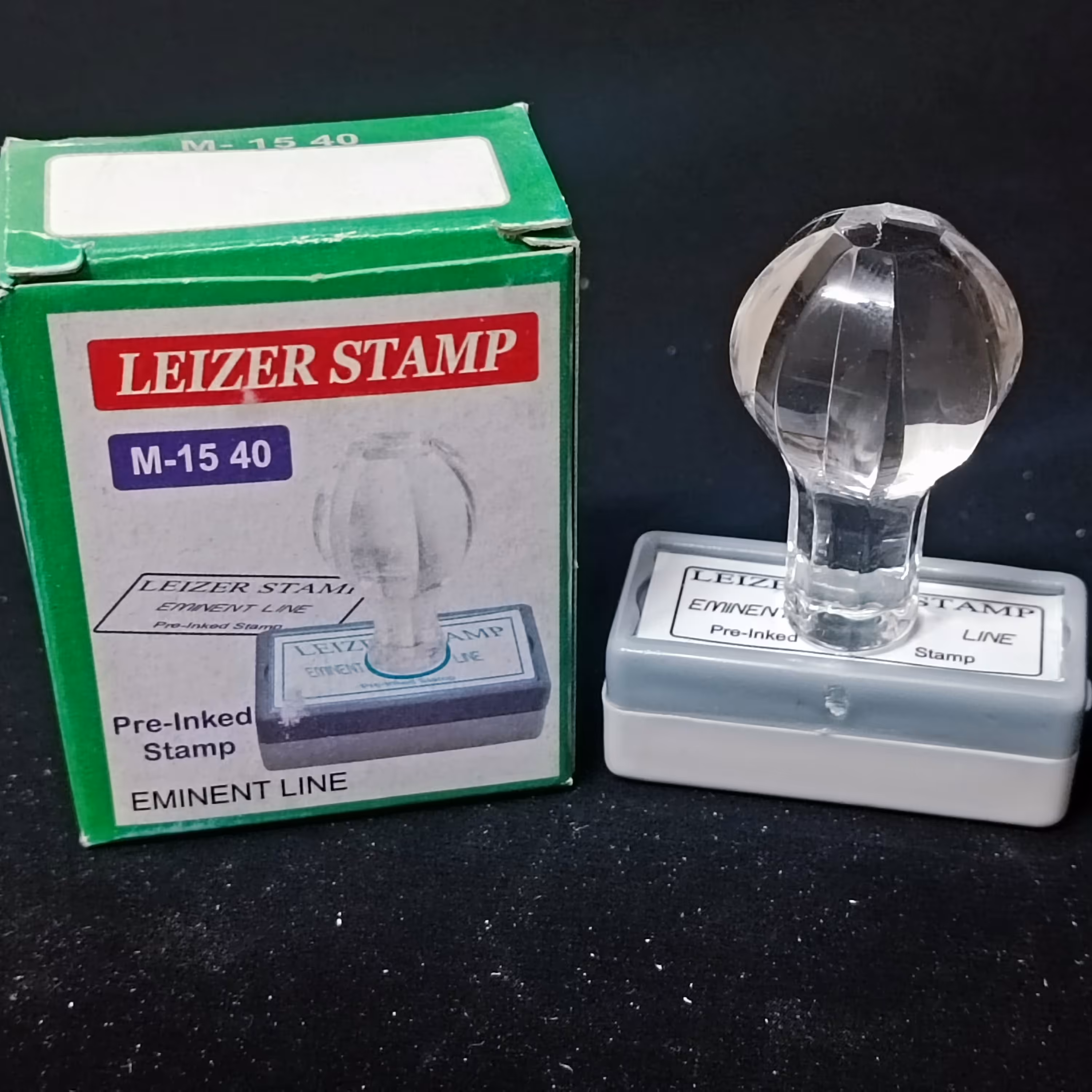 مهر  لیزری ساده پایه کریستالی مستطیل m1540مناسب مهر خاتم و سایر مهر ها