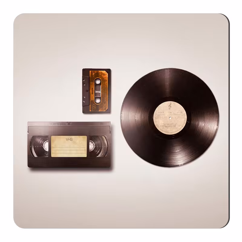 مگنت طرح صفحه گرامافون،نوار کاست،نوار VHS کد NIM3086