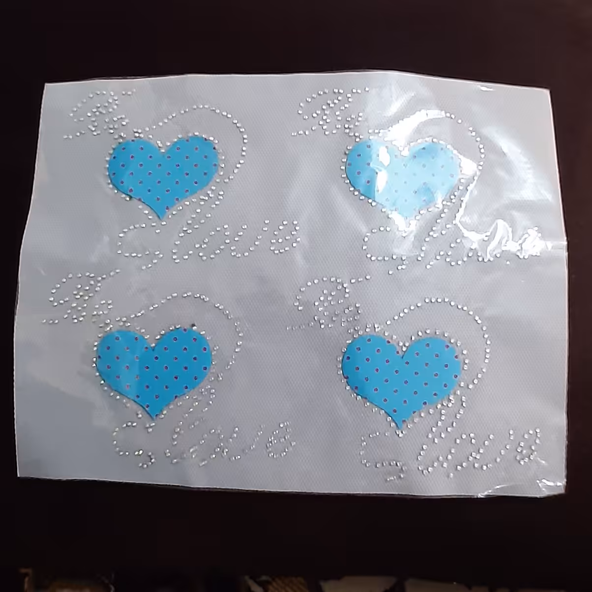 نگین حرارتی  ورقی . طرح لاو .