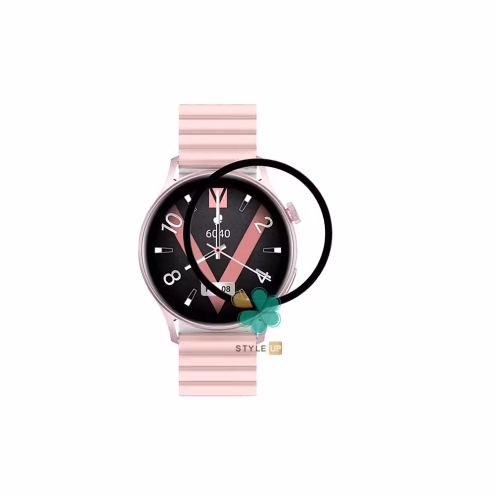 محافظ صفحه ساعت سرامیکی دور مشکی مناسب شیائومی Kieslect Lady Watch Lora 2