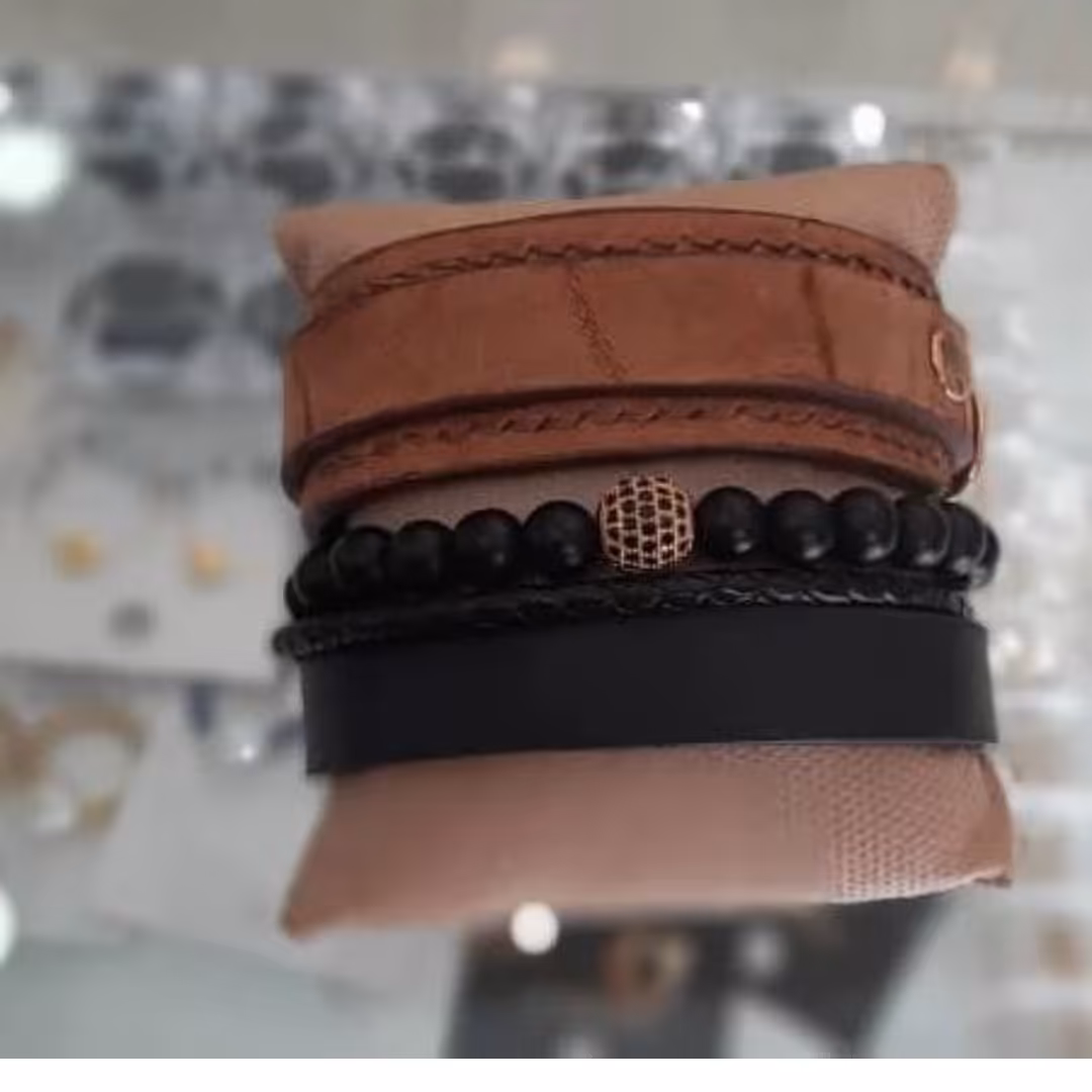 دستبند چرم دست دوز