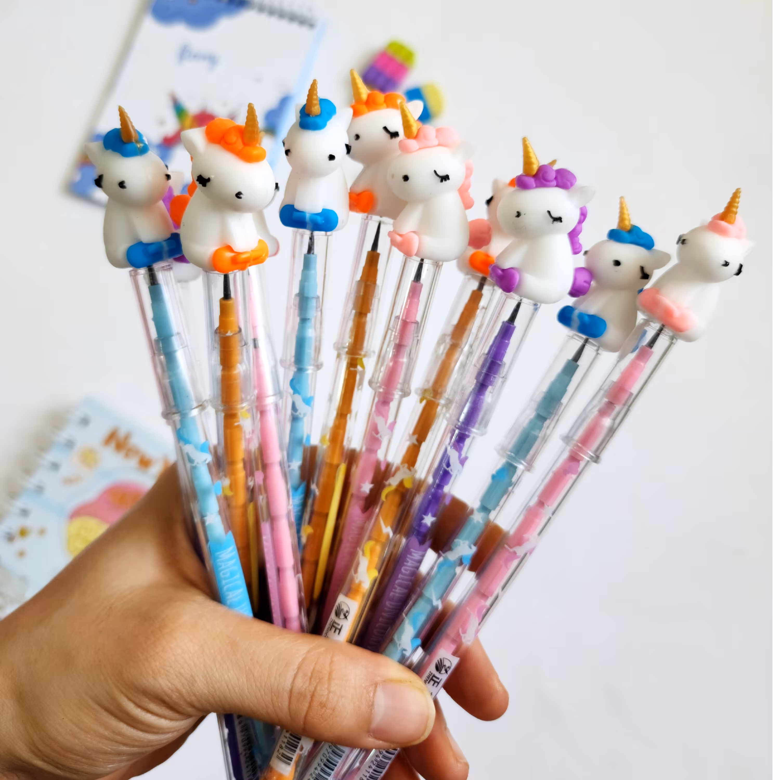 اتود(مداد) فشنگی یونیکورن با سری سیلیکونی